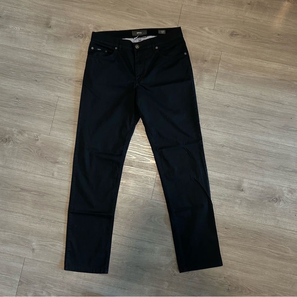 Brax Black Cooper Regular Fit 5 Pocket Pants